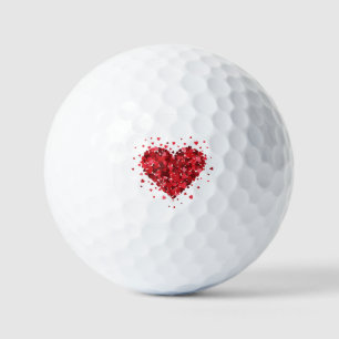 Love Heart Shirt For Womens Girls Boys Hearts Wome Golf Balls