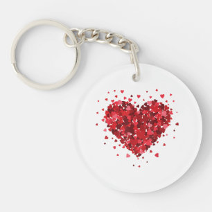 Love Heart Shirt For Womens Girls Boys Hearts Wome Key Ring