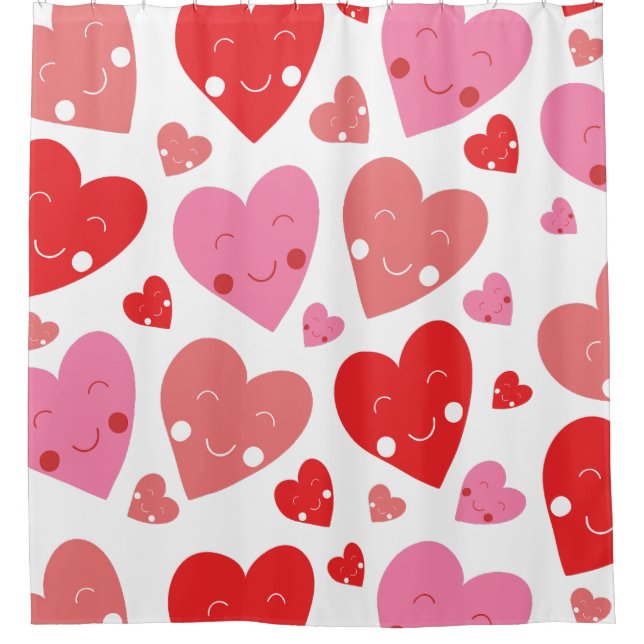 Love Heart  Shower Curtain (Front)