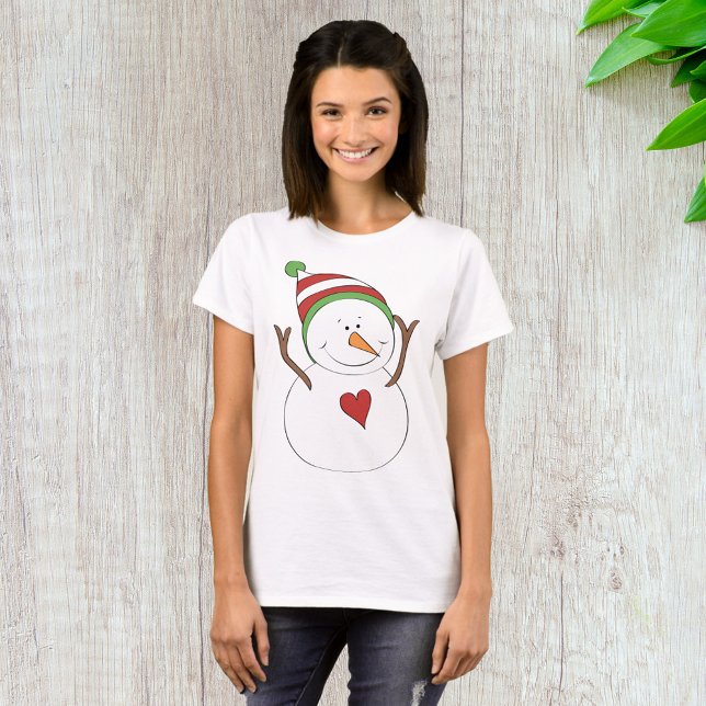 Love Heart Snowman T-Shirt (Creator Uploaded)