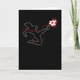 Love Heart Soccer Valentine Gift lovers Card