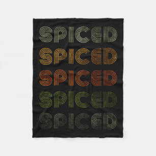 Love Heart Spiced Tee Grunge Vintage Style Black S Fleece Blanket