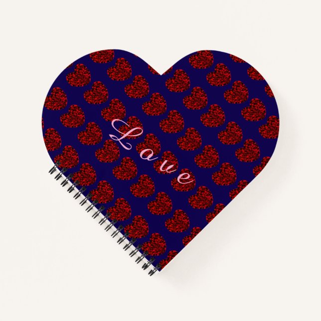 Love Heart Spiral Notebook (Front)