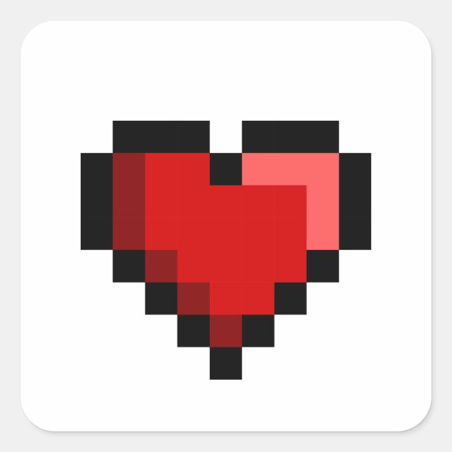 Love Heart Square Sticker (Front)