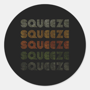 Love Heart Squeeze Tee Grunge Vintage Style Black  Classic Round Sticker