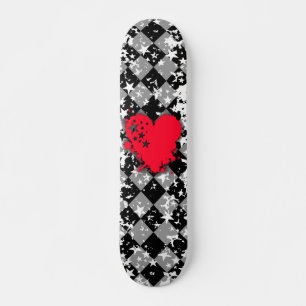 Love Heart Star Splatt Skateboard