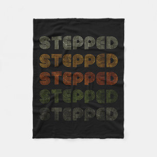 Love Heart Stepped Tee Grunge Vintage Style Black Fleece Blanket