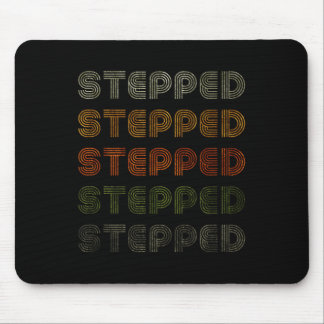 Love Heart Stepped Tee Grunge Vintage Style Black  Mouse Mat