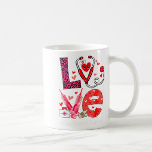 Love Heart Stethoscope Healthcare Worker Funny Val Coffee Mug