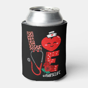Love Heart Stethoscope Nurse Life Valentine Day  W Can Cooler