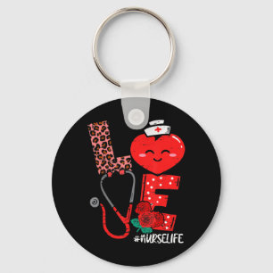 Love Heart Stethoscope Nurse Life Valentine Day W Key Ring