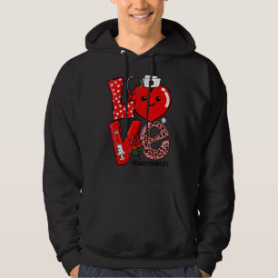 Love Heart Stethoscope Paediatrics Nurse Life Vale Hoodie