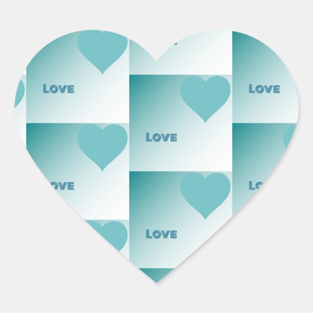 Love. Heart Sticker (Front)