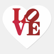 Love, Heart Stickers