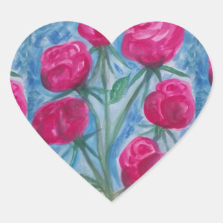 LOVE HEART STICKERS BY ARTIST PAULA REILLY.