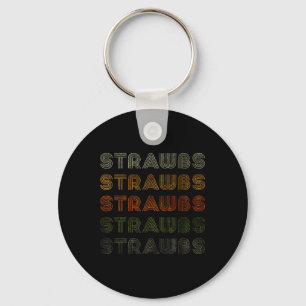 Love Heart Strawbs Tee Grunge Vintage Style Black Key Ring