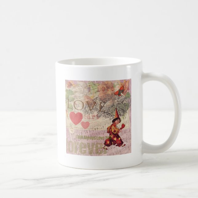 Love Heart Sweetheart Valentine Cherub Coffee Mug (Right)