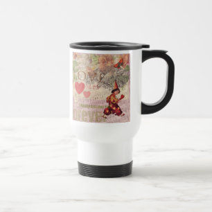 Love Heart Sweetheart Valentine Cherub Travel Mug