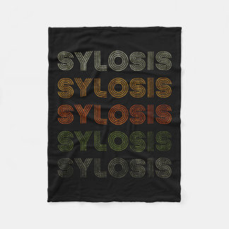 Love Heart Sylosis Tee Grunge Vintage Style Black  Fleece Blanket