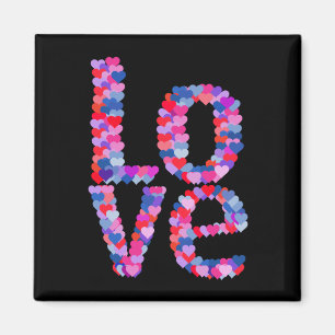 LOVE Heart Text Magnet