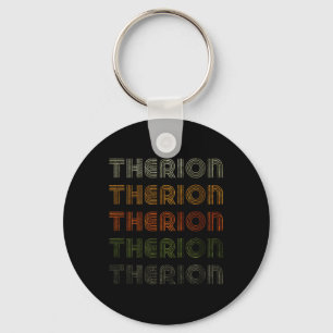 Love Heart Therion Tee Grunge Vintage Style Black Key Ring