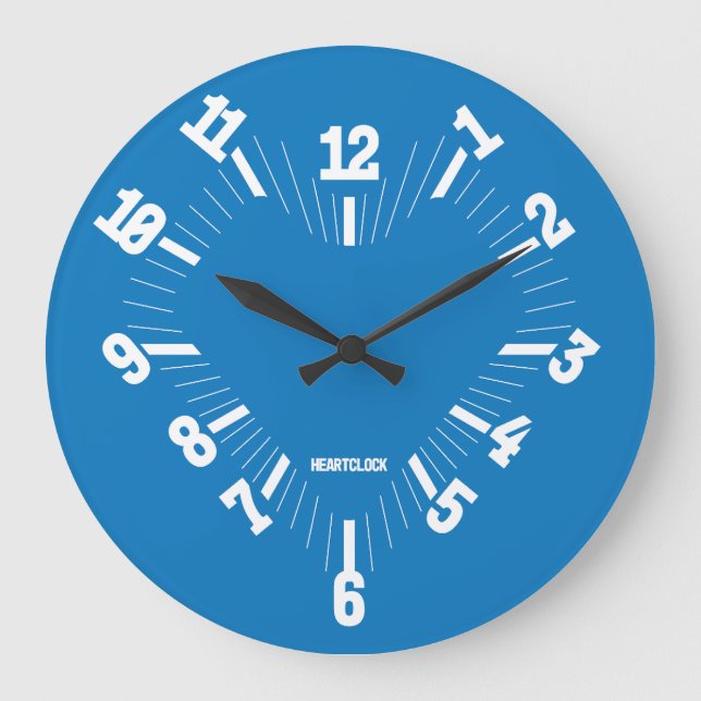 Love HEART TIME BY MASANSER PIXELAT Large Clock (Front)