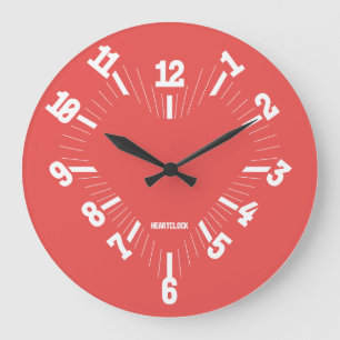 Love HEART TIME BY MASANSER PIXELAT Large Clock