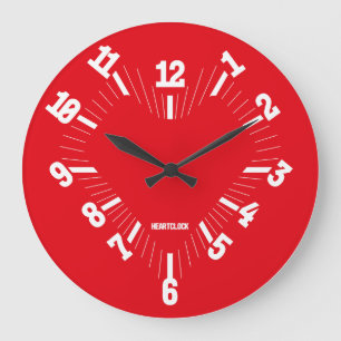 Love HEART TIME BY MASANSER PIXELAT Large Clock
