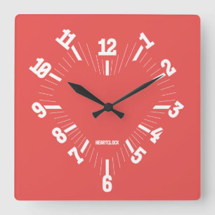 Love HEART TIME BY MASANSER PIXELAT Square Wall Clock