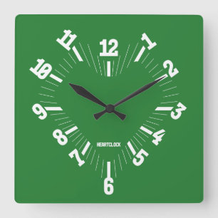 Love HEART TIME BY MASANSER PIXELAT Square Wall Clock