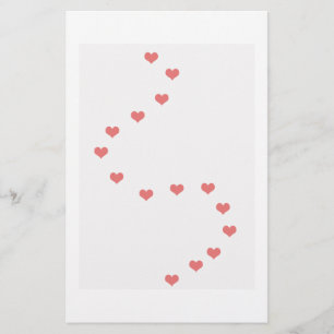 Love Heart Trails writing paper