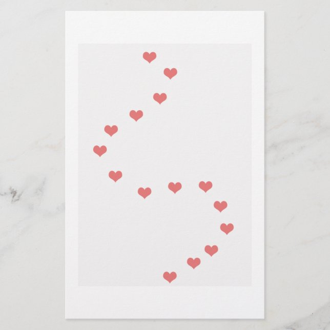 Love Heart Trails writing paper (Front)