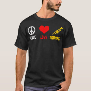 Love Heart Trumpet Funny gift T-Shirt