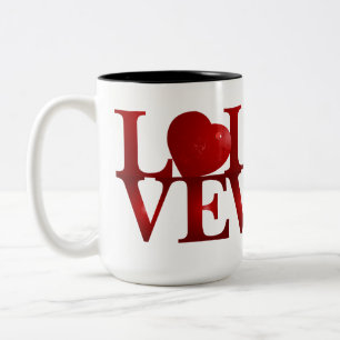 Love Heart Two-Tone Coffee Mug