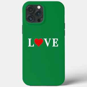 LOVE, Heart, Typography, Text Based, Minimalist, iPhone 13 Pro Max Case