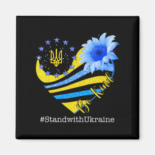 Love Heart Ukraine Be Kind Stand With Ukraine Ukra Magnet