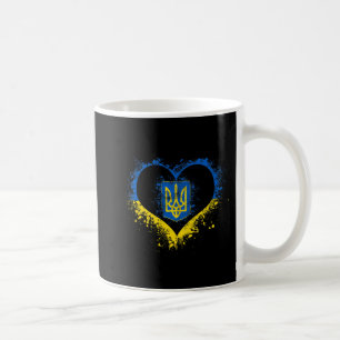 Love Heart Ukraine Ukrainian Flag Stand With Ukrai Coffee Mug