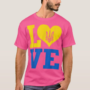 Love Heart Ukraine Ukrainian Flag T-Shirt