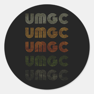 Love Heart Umgc Tee Grunge Vintage Style Black Umg Classic Round Sticker