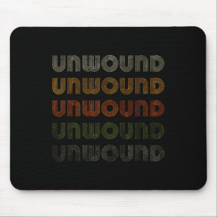 Love Heart Unwound Tee Grunge Vintage Style Black Mouse Mat