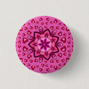 LOVE HEART VALENTINE BIRTHDAY GIFT BUTTON