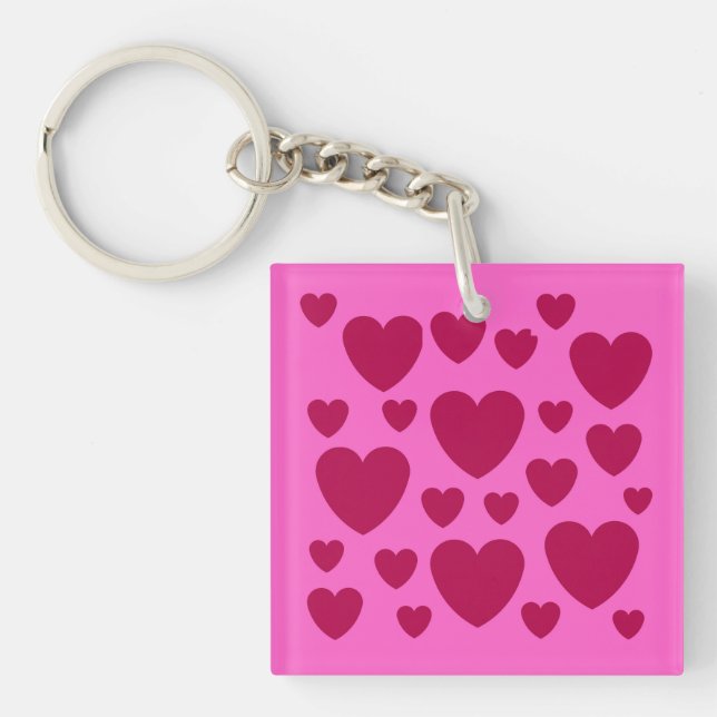 LOVE HEART VALENTINE GIFT GIRLFRIEND, WIFE, FRIEND KEY RING (Front)