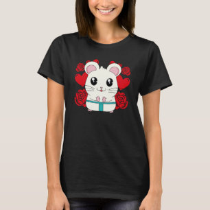 Love Heart Valentine's Day Roses Hamster Boys Kids T-Shirt