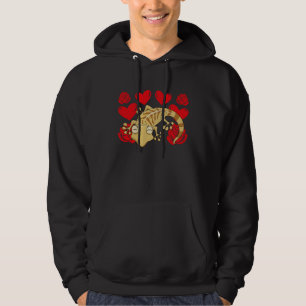 Love Heart Valentine's Day Roses Leopard Gecko Boy Hoodie