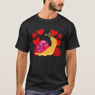 Love Heart Valentine's Day Roses Snail Boys Kids T-Shirt