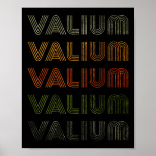Love Heart Valium Tee Grunge Vintage Style Black V Poster