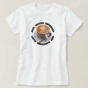 Love Heart Venice Cappuccino Coffee Cup Mug Tshirt