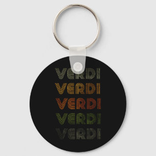 Love Heart Verdi Tee Grunge Vintage Style Black Ve Key Ring