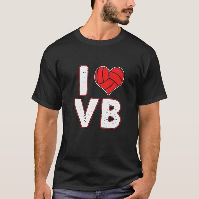 Love Heart Volleyball Player Ball Sports Coach Tea T-Shirt (Front)