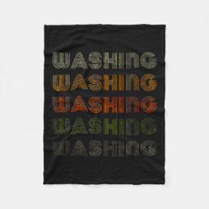 Love Heart Washing Tee Grunge Vintage Style Black Fleece Blanket